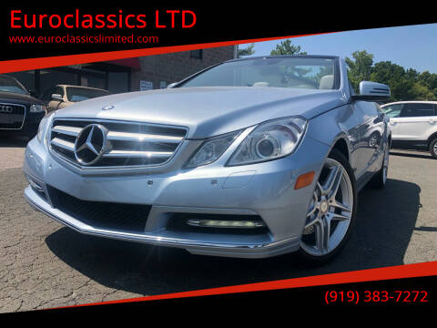 2013 Mercedes-Benz E-Class for sale at Euroclassics LTD in Durham NC