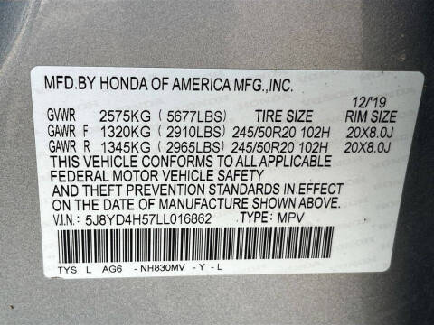 2020 Acura MDX SH-AWD w/Tech