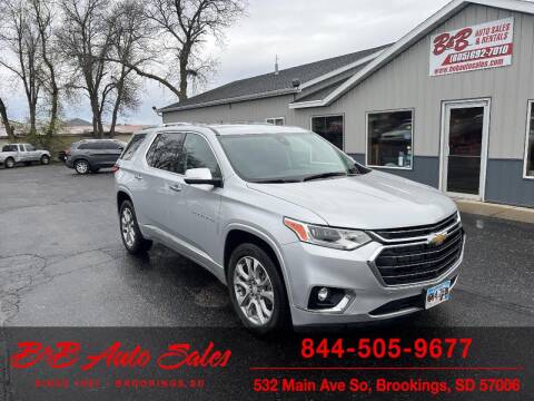 2021 Chevrolet Traverse for sale at B & B Auto Sales in Brookings SD