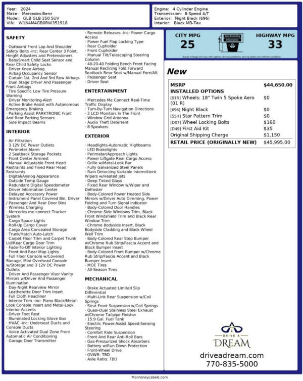 2024 Mercedes-Benz GLB GLB 250