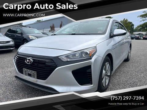2019 Hyundai Ioniq Hybrid for sale at Carpro Auto Sales in Chesapeake VA