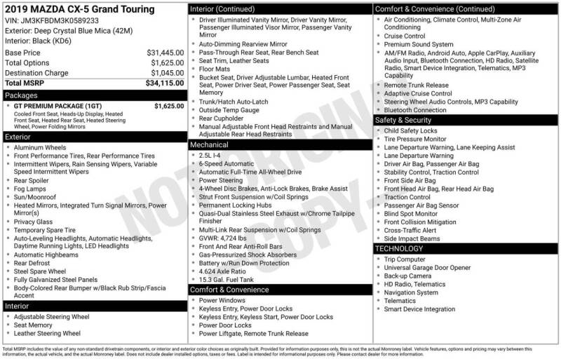 2019 Mazda CX-5 Grand Touring