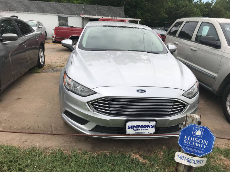 2018 Ford Fusion for sale at Simmons Auto Sales in Denison TX