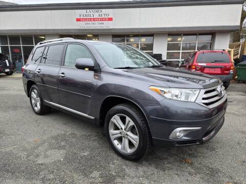 2013 Toyota Highlander for sale at Landes Family Auto Sales in Attleboro MA