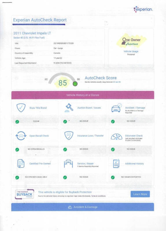 2011 Chevrolet Impala LT