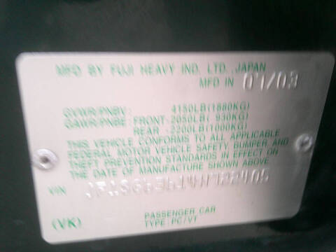 2004 Subaru Forester X