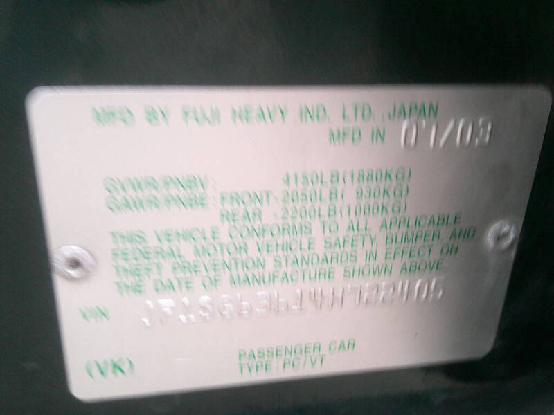 2004 Subaru Forester X