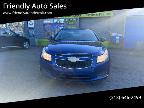 2012 Chevrolet Cruze for sale at Friendly Auto Sales in Detroit MI