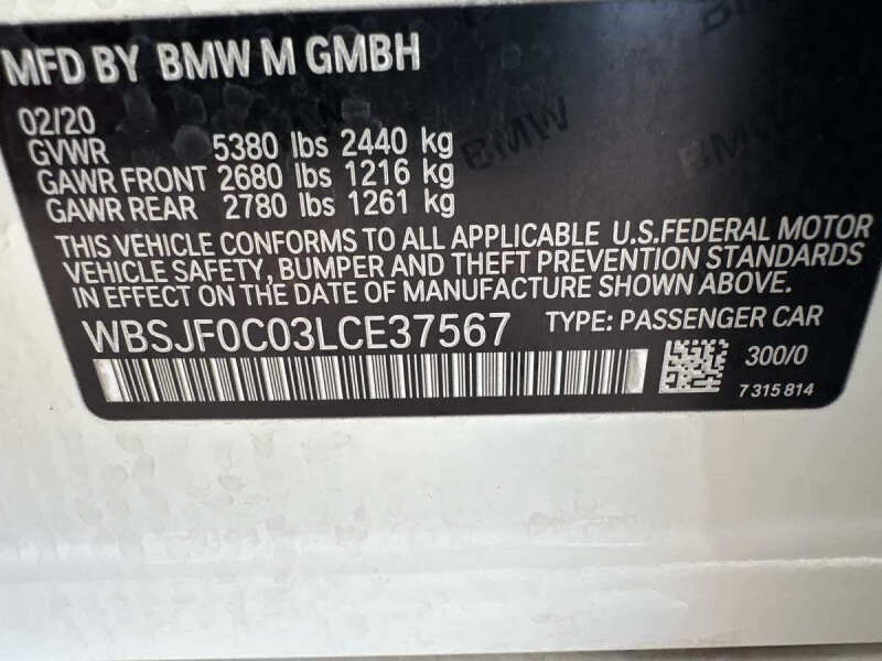 2020 BMW M5 Competition