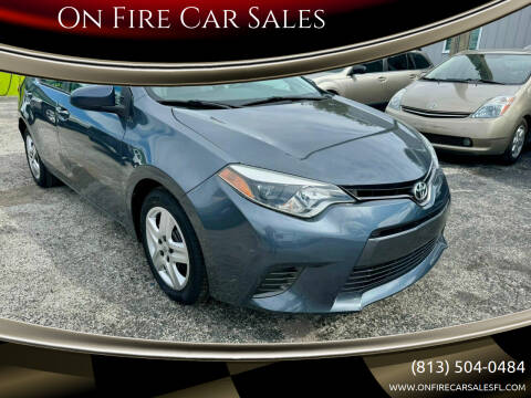 2015 Toyota Corolla for sale at On Fire Car Sales in Tampa FL