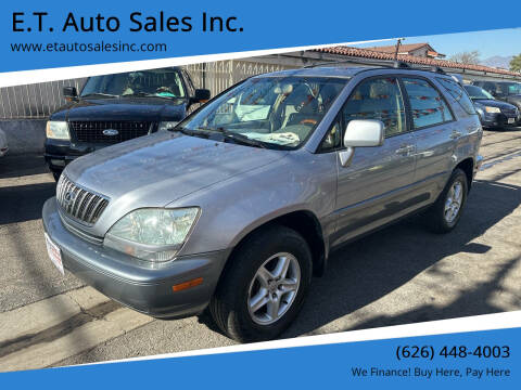 2001 Lexus RX 300 for sale at E.T. Auto Sales Inc. in El Monte CA