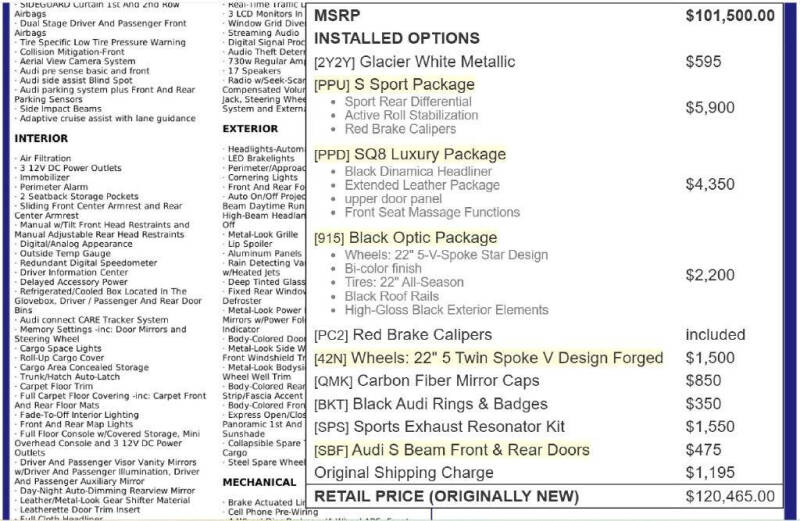 2023 Audi SQ8 4.0T quattro Prestige