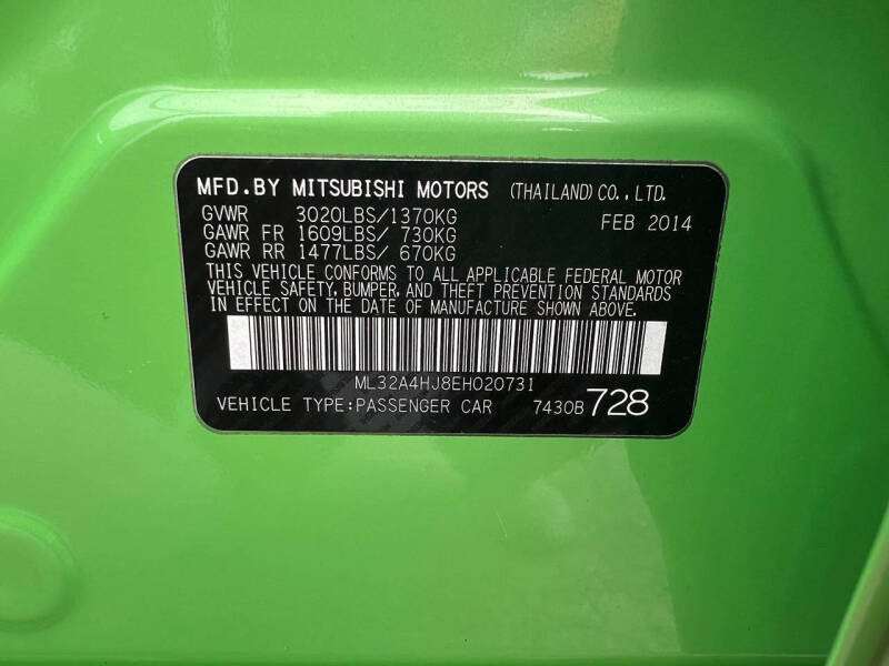 2014 Mitsubishi Mirage ES