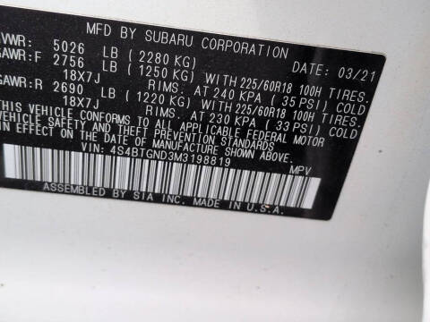 2021 Subaru Outback Limited XT