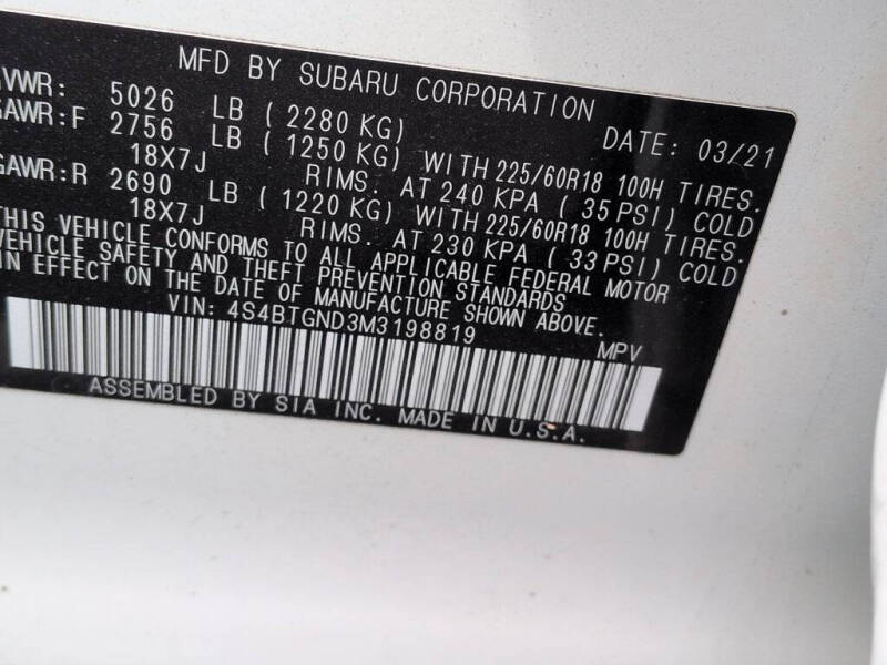 2021 Subaru Outback Limited XT