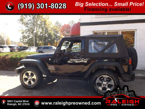 2016 Jeep Wrangler for sale at Raleigh Pre-Owned in Raleigh NC