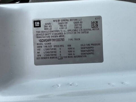 2017 Chevrolet Express 2500