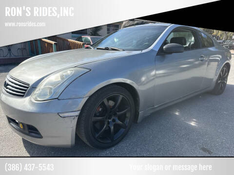 2005 Infiniti G35 for sale at RON'S RIDES,INC in Bunnell FL