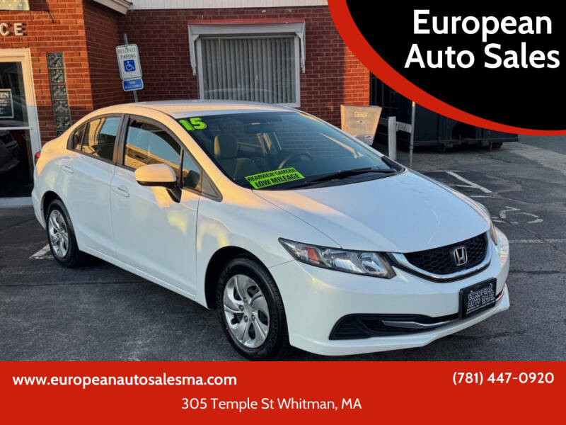 2015 Honda Civic for sale at European Auto Sales in Whitman MA