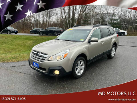 2014 Subaru Outback for sale at MD Motors LLC in Williston VT