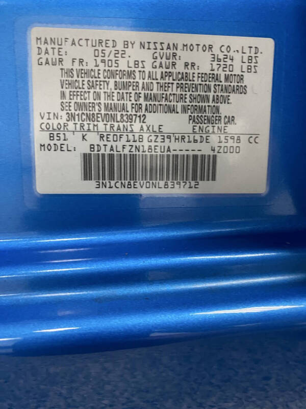 2022 Nissan Versa SV