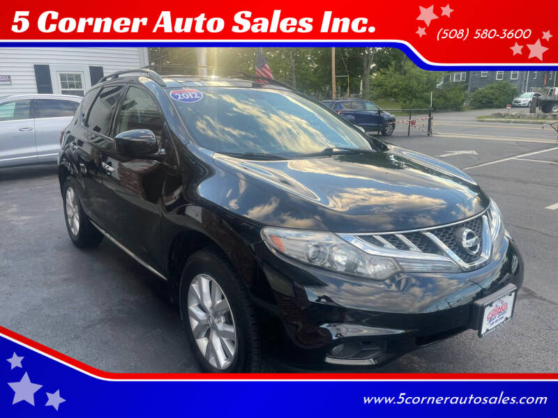 2012 Nissan Murano for sale at 5 Corner Auto Sales Inc. in Brockton MA