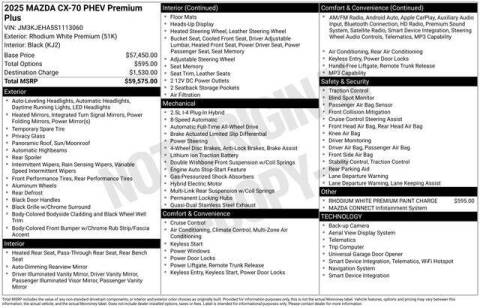 2025 Mazda CX-70 Plug-in Hybrid Premium Plus