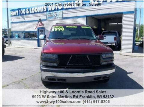 2001 Chevrolet Tahoe for sale at Highway 100 & Loomis Road Sales in Franklin WI