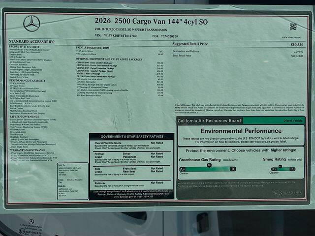 2026 Mercedes-Benz Sprinter 2500