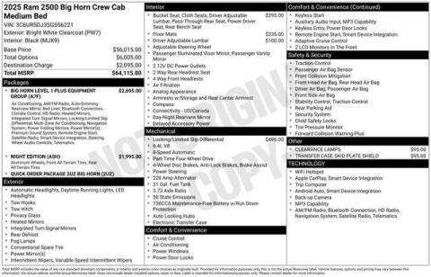 2025 RAM 2500 Big Horn