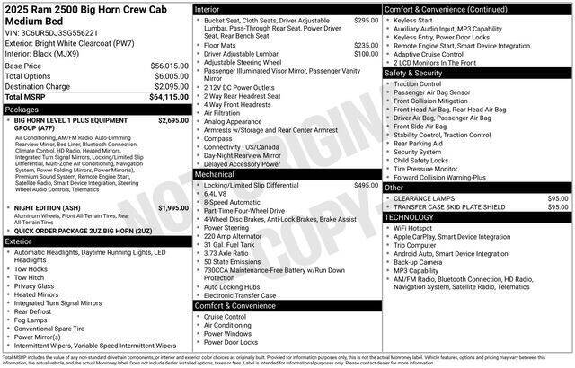 2025 RAM 2500 Big Horn