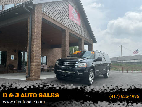 2015 Ford Expedition EL for sale at D & J AUTO SALES in Joplin MO