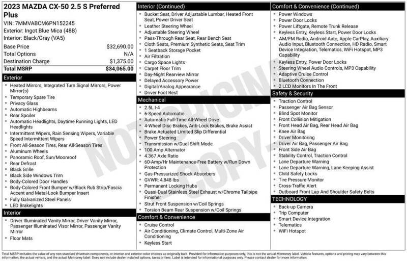 2023 Mazda CX-50 2.5 S Preferred Plus
