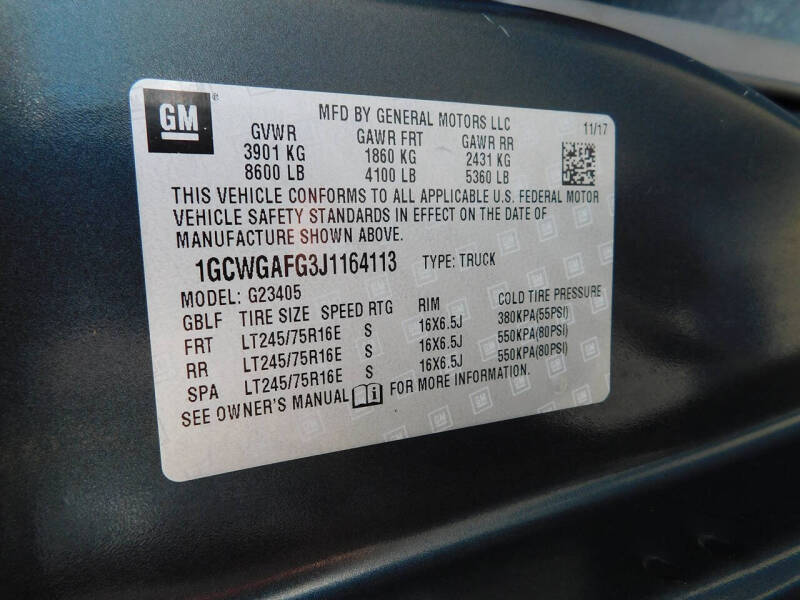 2018 Chevrolet Express 2500
