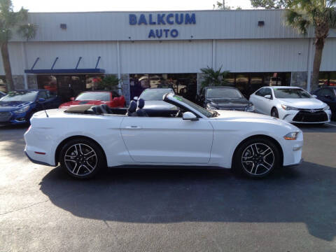 2021 Ford Mustang for sale at BALKCUM AUTO INC in Wilmington NC