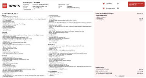 2020 Toyota C-HR XLE