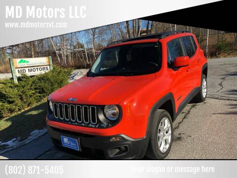 2015 Jeep Renegade for sale at MD Motors LLC in Williston VT