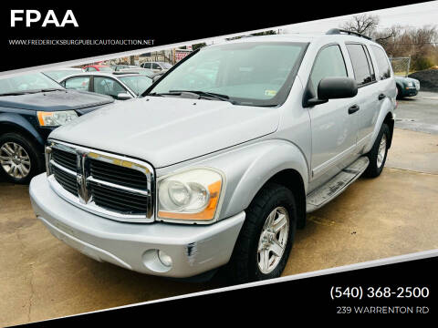 2005 Dodge Durango for sale at FPAA in Fredericksburg VA