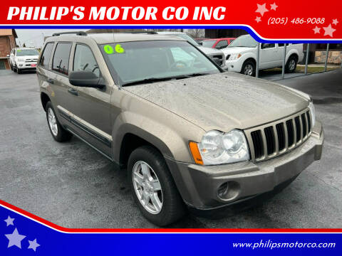 2006 Jeep Grand Cherokee for sale at PHILIP'S MOTOR CO INC in Haleyville AL