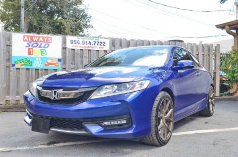 2016 Honda Accord for sale at ALWAYSSOLD123 INC in Fort Lauderdale FL