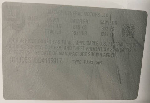 2013 Chevrolet Sonic LT Auto