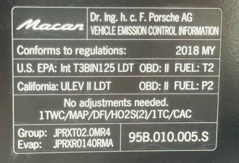 2018 Porsche Macan