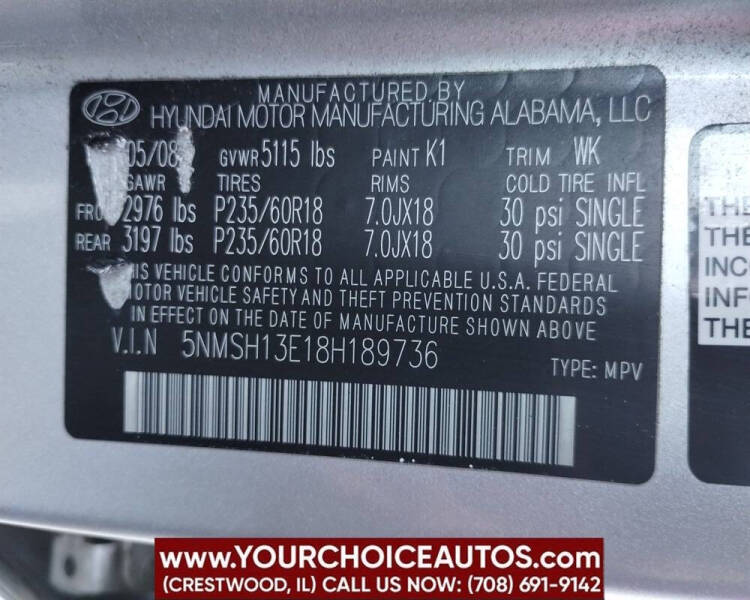 2008 Hyundai Santa Fe Limited