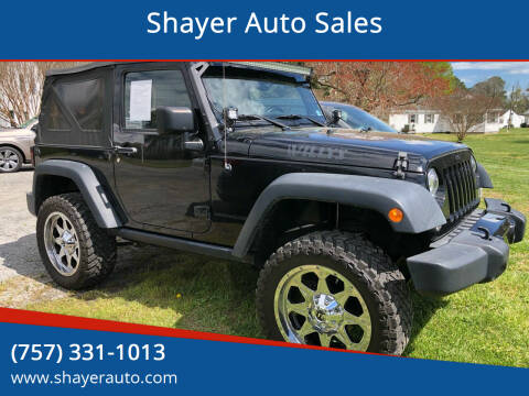2015 Jeep Wrangler for sale at Shayer Auto Sales in Cape Charles VA