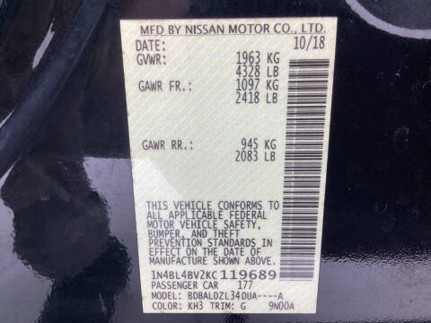 2019 Nissan Altima 2.5 S