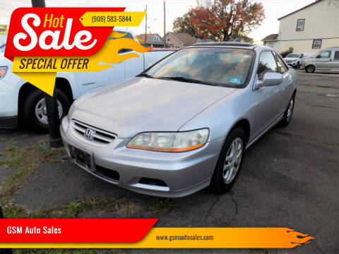 2002 Honda Accord for sale at GSM Auto Sales in Linden NJ