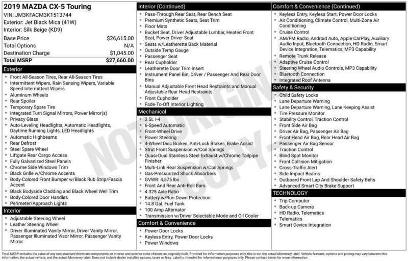 2019 Mazda CX-5 Touring