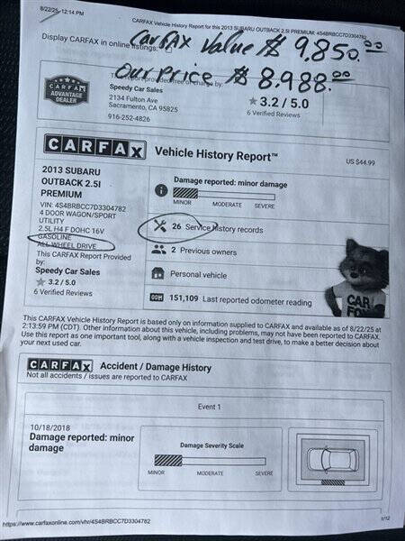 2013 Subaru Outback 2.5i Premium