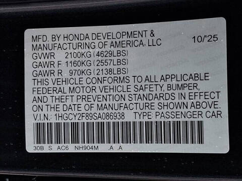 2025 Honda Accord Hybrid Touring