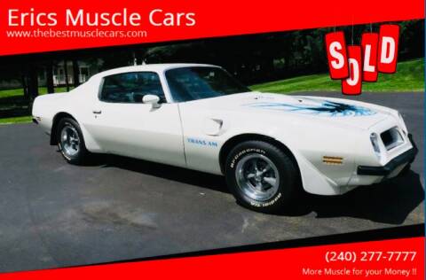 1974 Pontiac Trans Am for sale at Erics Muscle Cars in Clarksburg MD